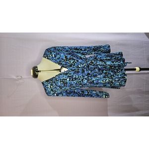 Evan-Picone, Blue, Black, Top, Size: XL